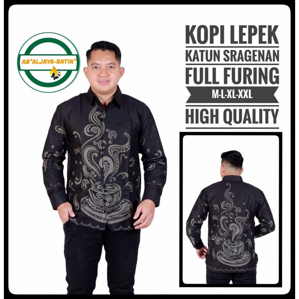 KOPI LEPEK ALJAYA KEMEJA BAJU BATIK PRIA SOLO LENGAN PANJANG LAPIS FURING ATASAN BATIK PREMIUM MODERN KATUN HALUS SUNDOKORO NAVY NAKULO SISIK SOGAN OPO UNGU SUNGUT MERAH PARANG SINAR LAKESWARA AJI MERAH ANGSA KEMBAR  BABON ANGREM BANYU PINK BAUREKSA VIJAY