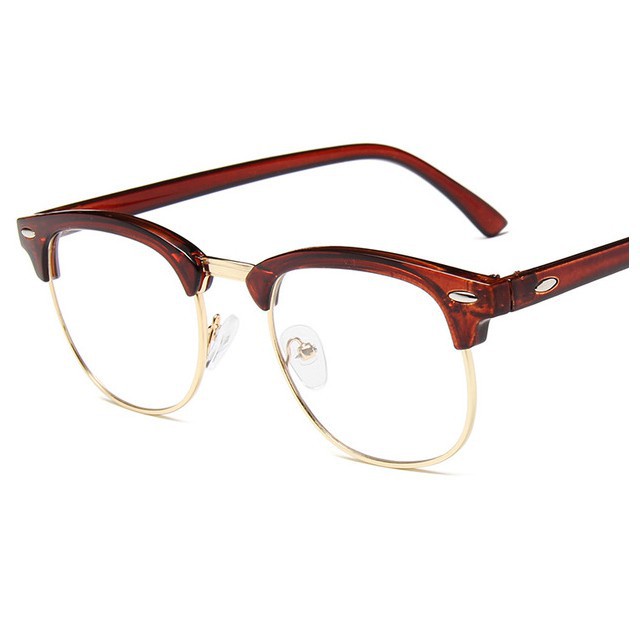 HC KACA MATA WANITA PRIA 7235 / KACAMATA KEKINIAN / KACA MATA FASHION#BISA (COD)-HC119 COKLAT