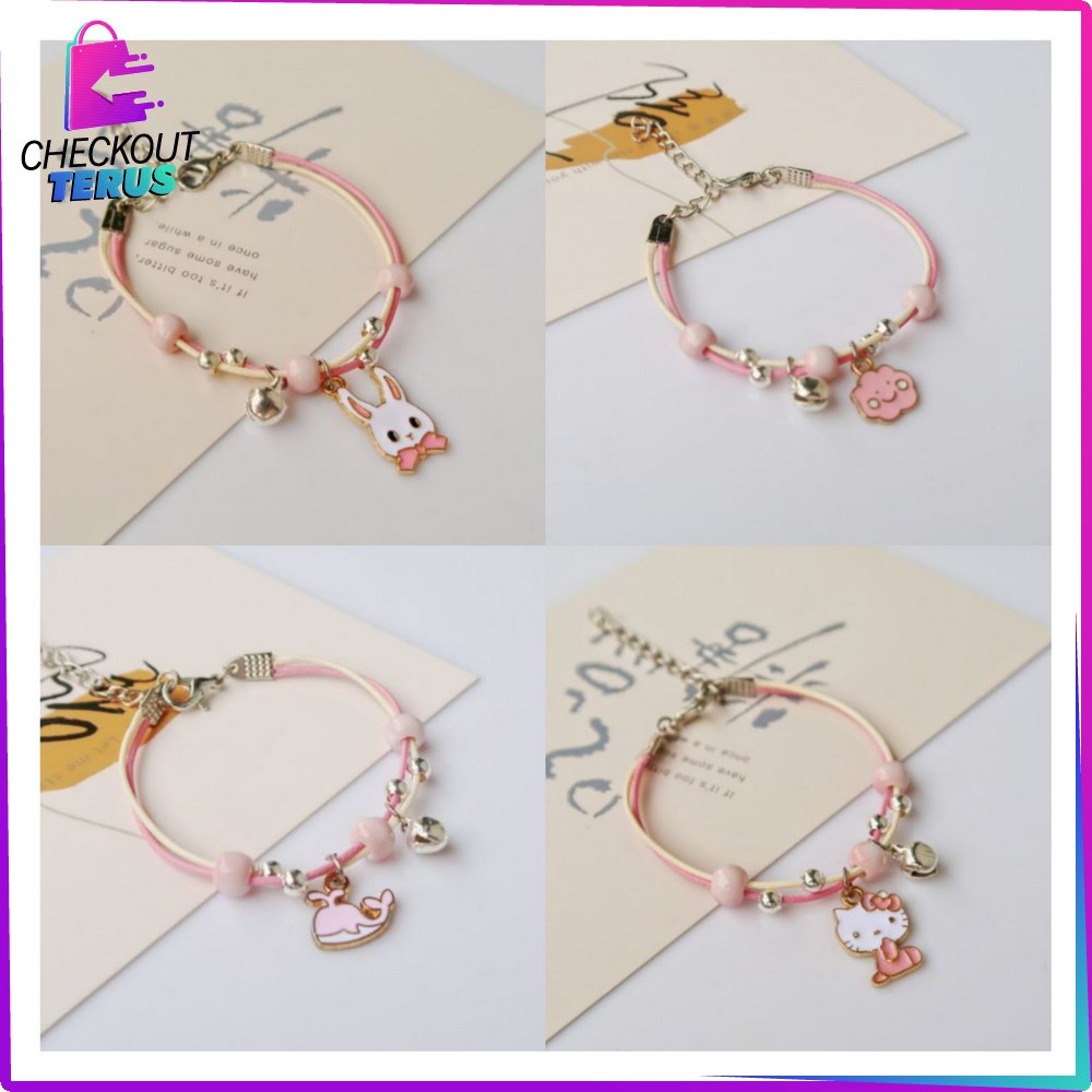 CT K75 Gelang Wanita Karakter Gelang Persahabatan Motif Kartun Tali Gelang Bracelet Korean style Fashion Lucu