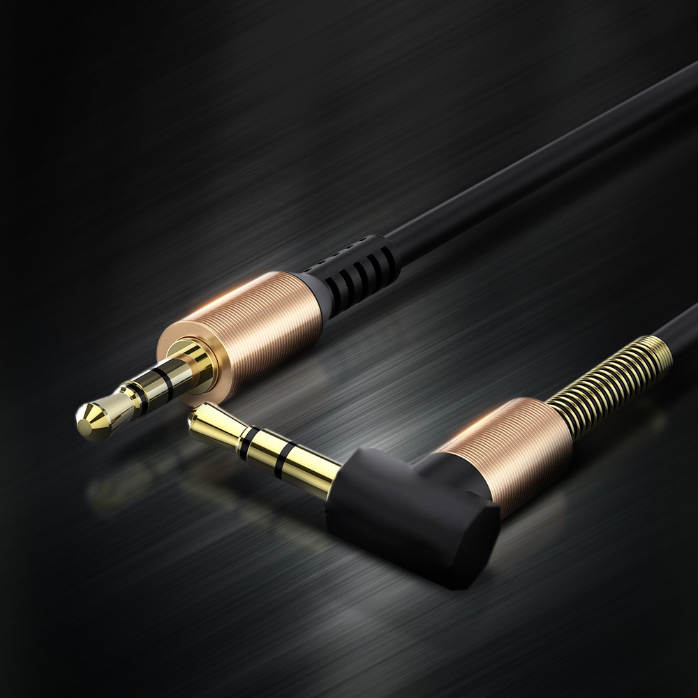 Kabel Aux HP Spiral Jack L 3.5mm Audio Handphone ke Speaker Dan Mobil