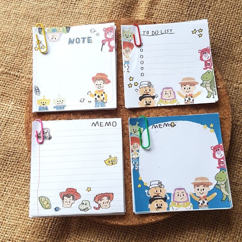 

Memo / Note Pad Print "YFK_Klips" Bundling buy 4 Seri ToyStory