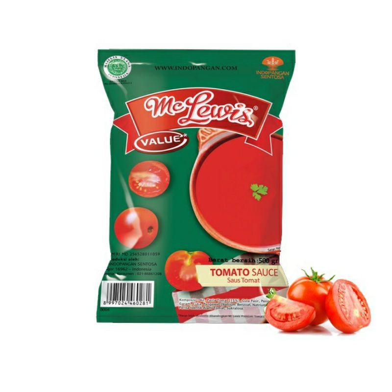 

SAUS TOMAT MC LEWIS TOMATO SAUCE SAOS TOMAT KEMASAN 1 KG