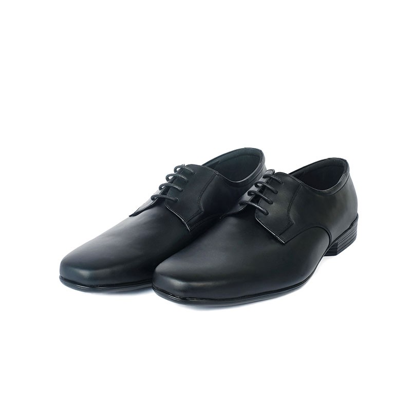 Sepatu Pantofel Pria - Winshor  - Derby Lington Black - 7801