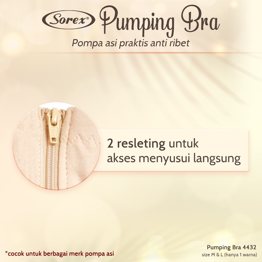 SOREX Hands Free PUMPING BRA 4432 BH Menyusui Handsfree untuk Pompa Asi / Breastpump semua Jenis