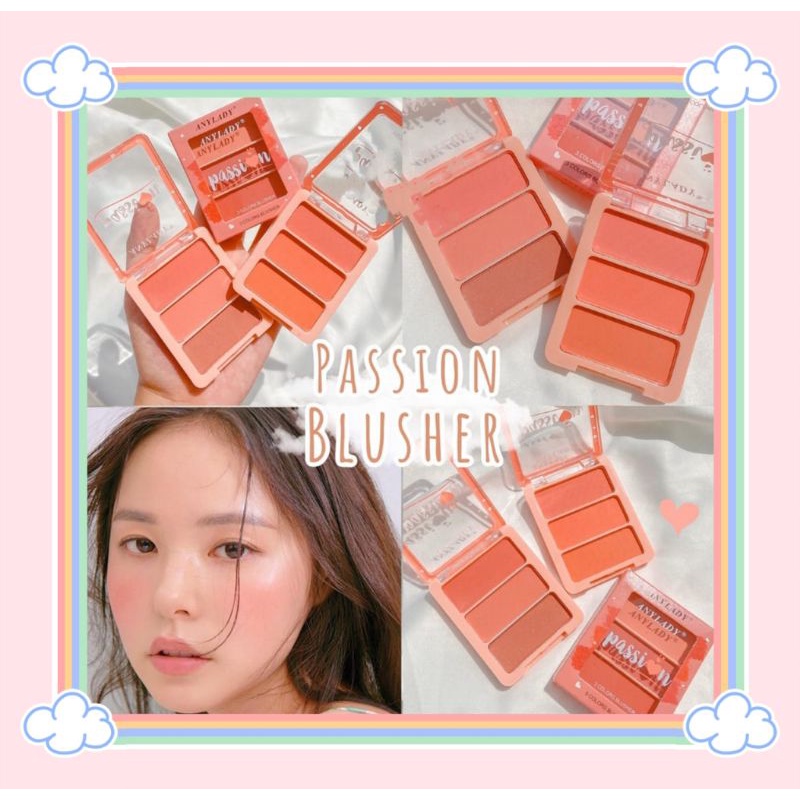 PROMO ECER!!!BLUSHER/BLUSH ON 3 COLORS PASSION ANY LADY 889