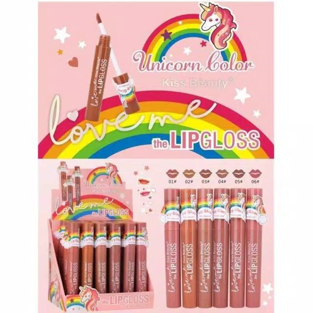 (CYBER) COD TERMURAH DAN TERLARIS [Per satuan] Lipcream Kiss Beauty Love Me UNICON Nude