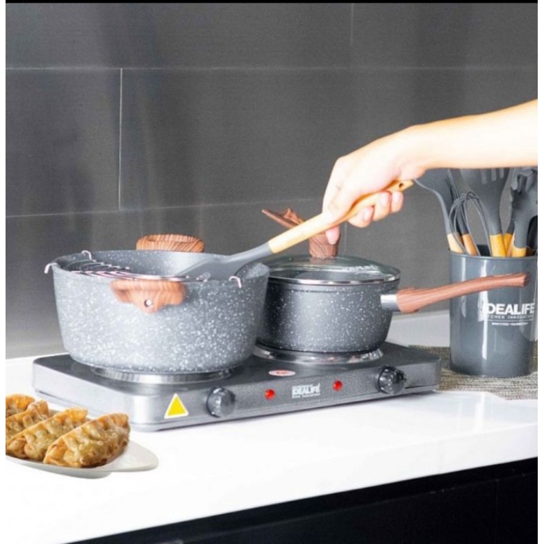 Idealife IL-402 Kompor Listrik 2 Tungku IL402 Alat Masak Elektrik Goreng Rebus Pemanas Electric Stove wlshop1 WLshop