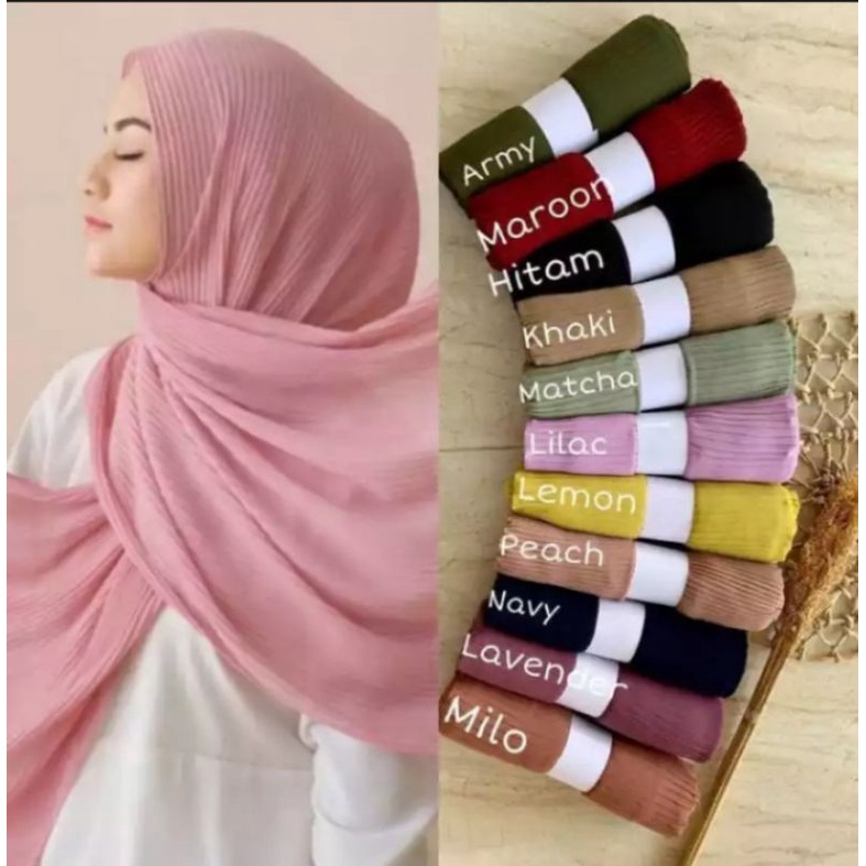 jilbab pashmina plisket / kerudung plisket / kerudung pashmina polos