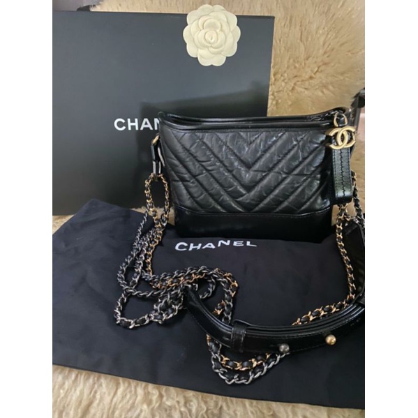 tas chanel mini chevron authentic