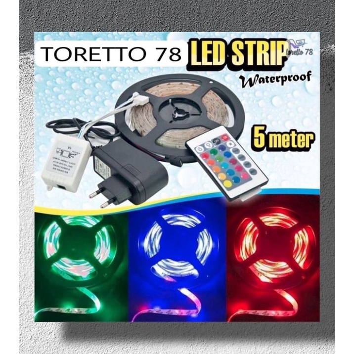 Lampu LED Strip RGB 3528 2835 Warna Warni IP44 5M AC 220V