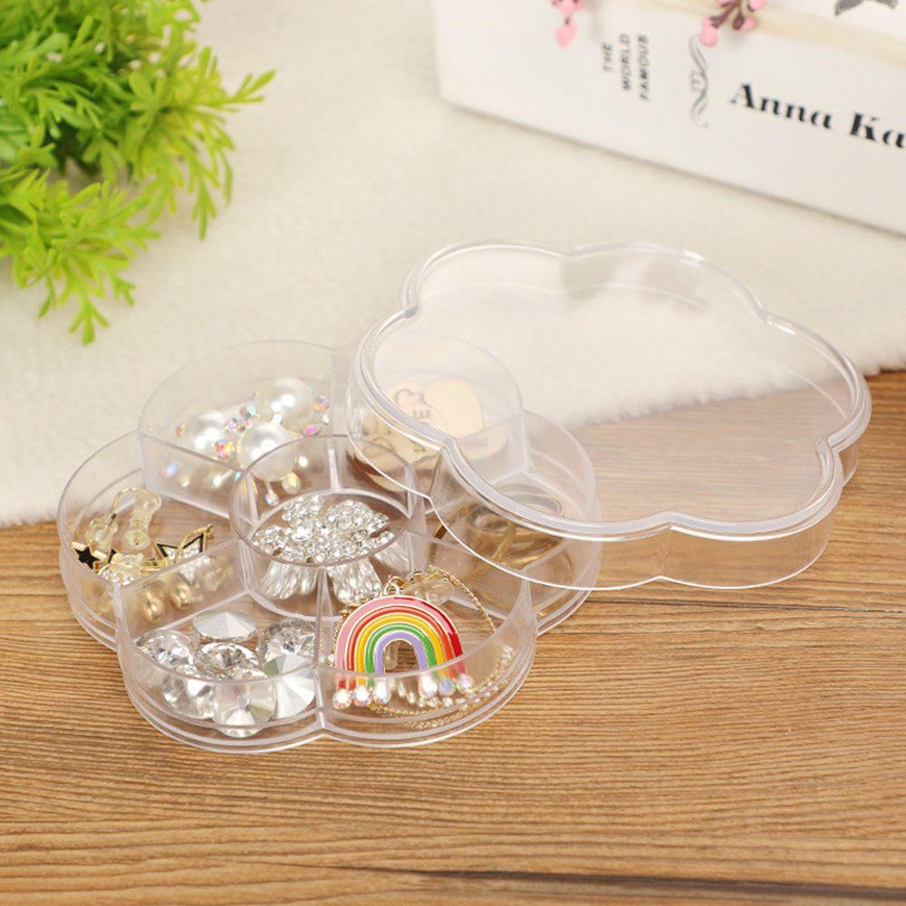 [Elegan] Kemasan Penyimpanan Perhiasan Portable Untuk Wanita Gadis Anting Kalung Shell Rainbow Rings Case Organizer