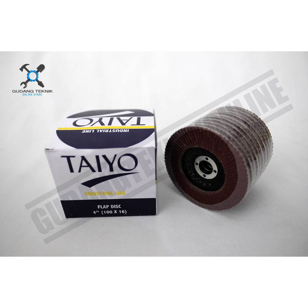 Flap Disc 4 Inch Taiyo A120 / Mata Amplas Susun Gerinda 4&quot; Taiyo A 120