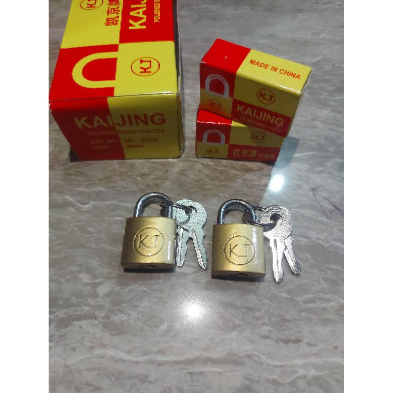 Gembok Kuning KAIJING 20 mm/ Gembok Untuk Koper atau Tas Ukuran 20 mm