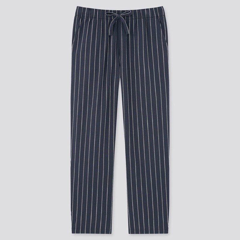UN*QLO Cotton Relax Pants-Black Stripes