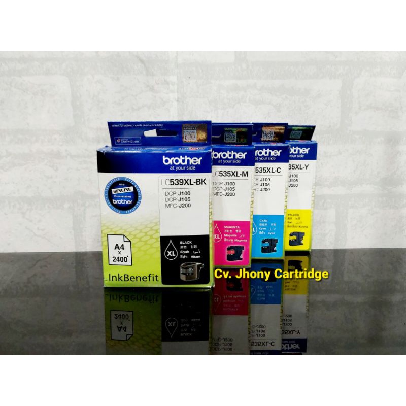 Tinta Cartridge Brother LC539XL LC 539XL Hitam Black LC535XL Cyan Magenta Yellow