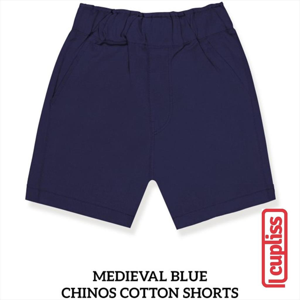 Medieval Blue Palmerhaus Chinos Cotton Shorts Celana Anak