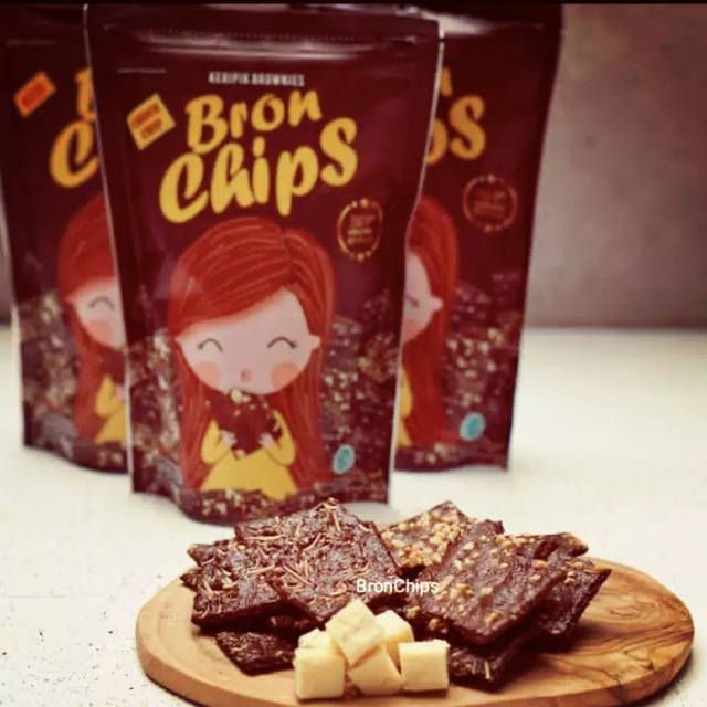 

BRONCHIPS Keripik Brownies rasa Keju Kacang Greantea ChocoChips 60gr