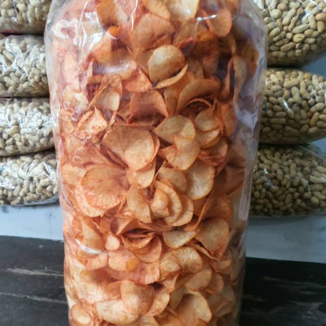 

Kripik singkong pedas istimewa