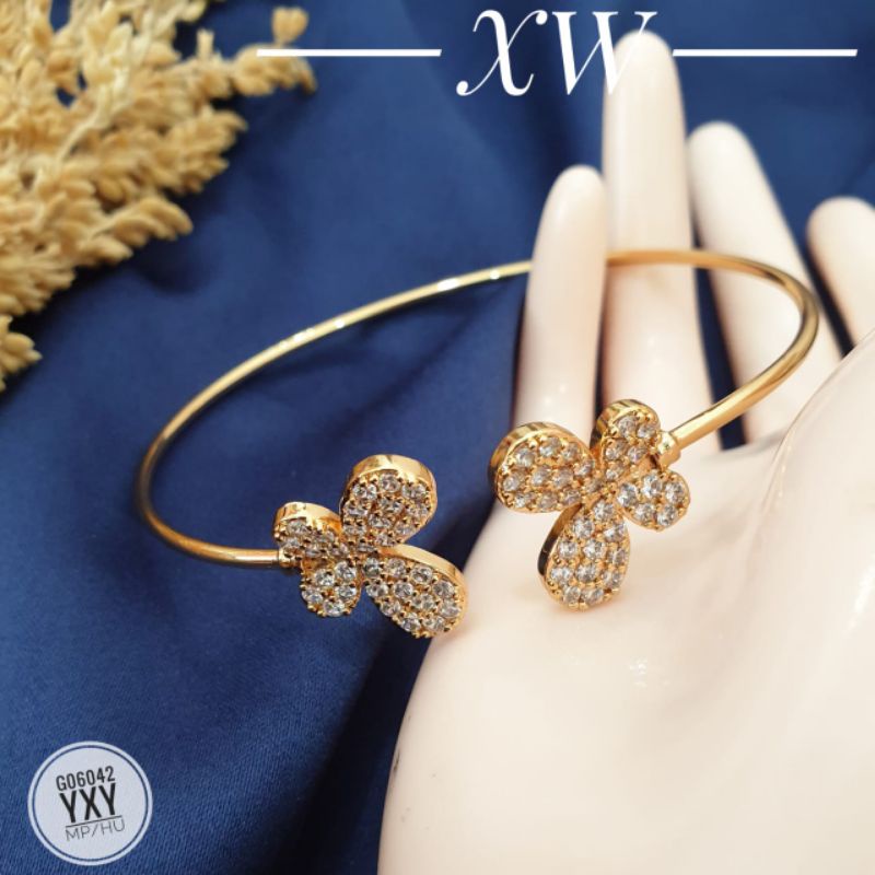 Gelang Yaxiya Kupu Gold/Silver G06042
