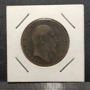 UANG KOIN KUNO , EDWARVS V11 TAHUN 1902 ( CETAKAN TAHUN PERTAMA )