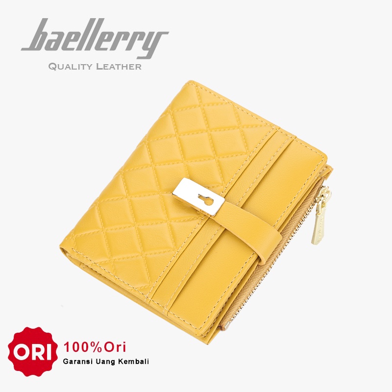 BAELLERRY NR085 Dompet Wanita Kecil Dompet Pendek Lipat Dompet Kartu Wanita Bahan Kulit PU Leather Premium WATCHKITE WKOS