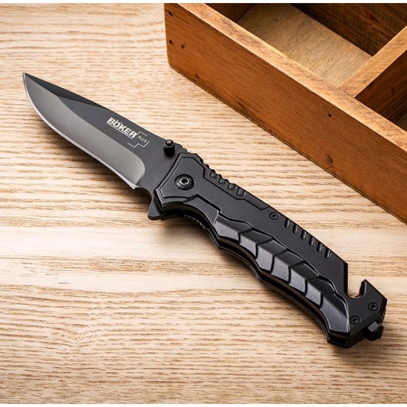 Pisau Lipat Boker Knifezer Outdoor Survival CS GO Pointed Head Stainless Stell