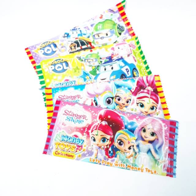 Alat bermain peran jual beli / belajar berhitung Uang mainan anak dengan gambar karakter