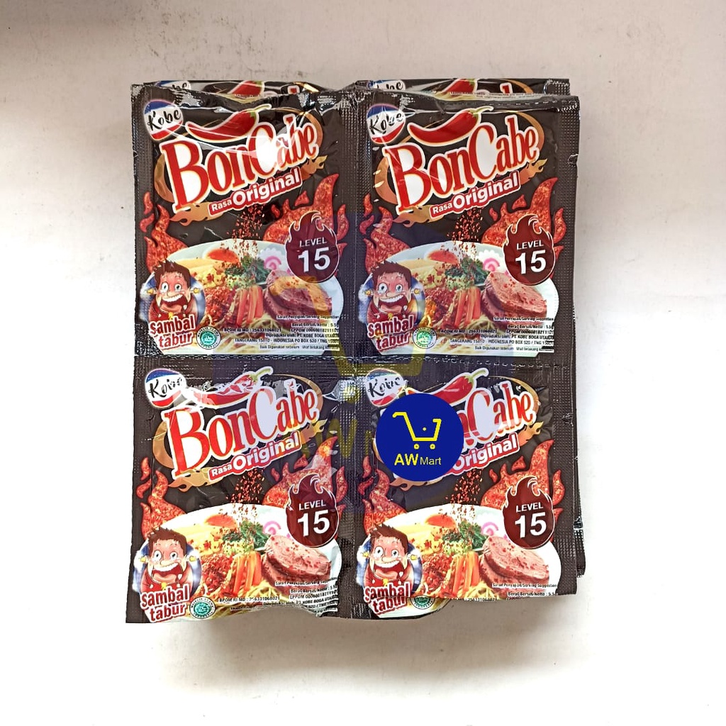 BON CABE RENCENG ISI 12 SACHET X 5.5 GR LEVEL 15, 30, 50 - SAMBAL TABUR