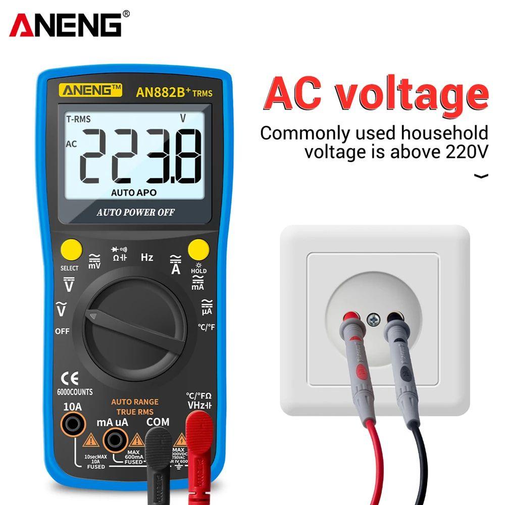 Solighter Digital Smart Multimeter Multifungsi Presisi Tinggi True RMS Dengan Pengukur Tegangan Temprature