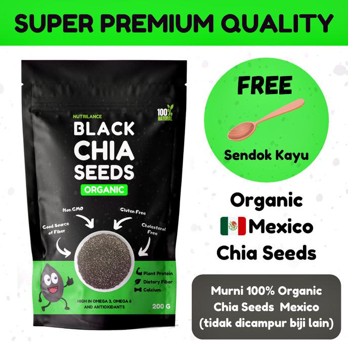 

Super Premium Chia Seed Mexico Organic 100% Murni