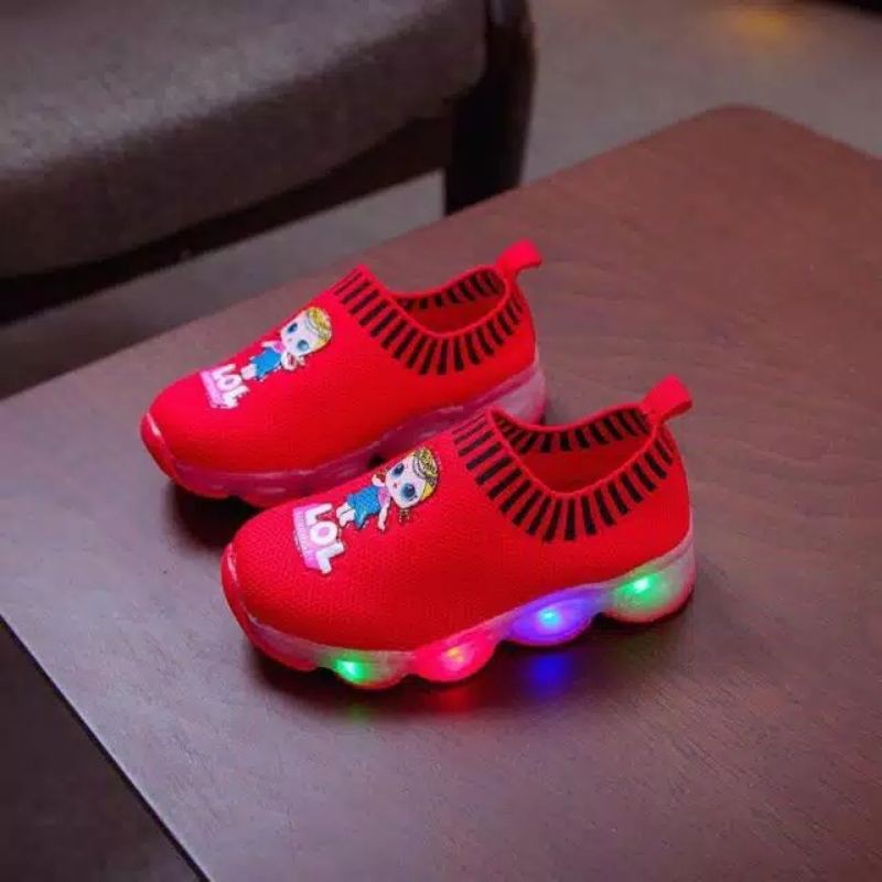 (KIDDIWEAR)sepatu led anak lol