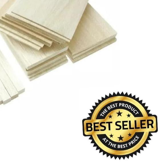 >OR.I-0348 Grade B Kayu Balsa 1.5mm x 10cm x 100cm papan balsa sheet untuk Maket Termurah