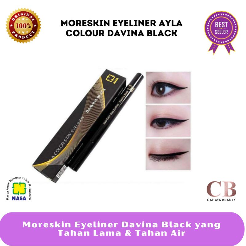 Jual Eyeliner tahan air & matte (Ayla Color Stay Eyeliner Davina Black