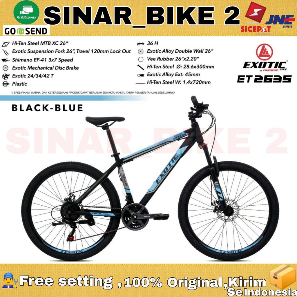 Sepeda Gunung Mtb 26Inch Exotic Et 2635 3x7 Speed (Ekspedisi)