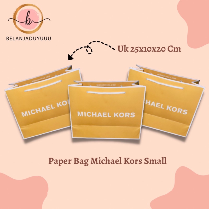 Paper Bag Michael Kors Ukuran Small Muat Box Jam Tangan Dan Box Dompet