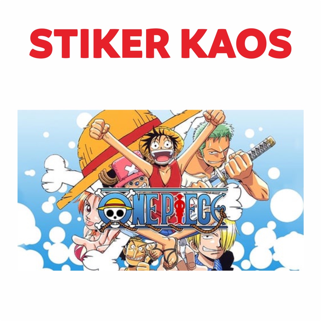 Stiker Baju Sablon Setrika Aesthetic // Sticker Iron - one piece - Patch - Bluestiker DTF