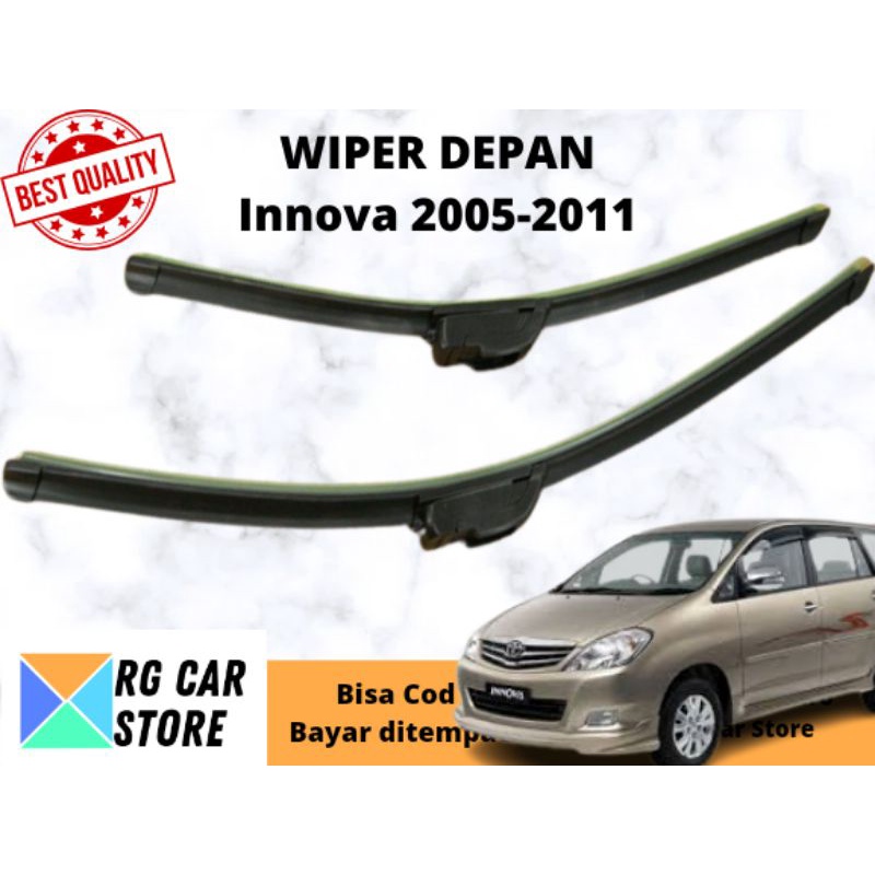 WIPER INNOVA 2005-2011 FRAMELESS ISI 2PCS DIJAMIN PNP TINGGAL PASANG BERKUALITAS