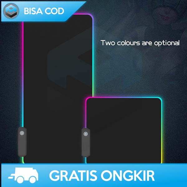 GAMING MOUSE PAD MULTI COLOR RGB PRESISI BREATHING SOFT MAT BT TAFFGO