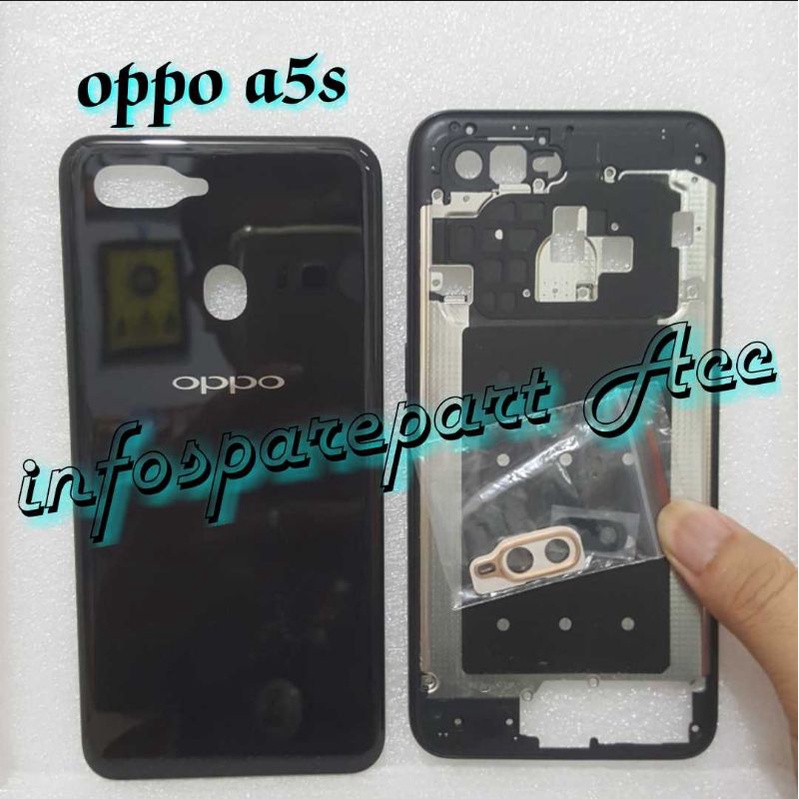 Casing fullset Oppo A5s backdoor bezel
