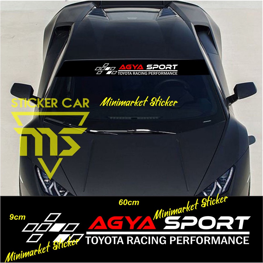 stiker sticker mobil agya sport kaca premium
