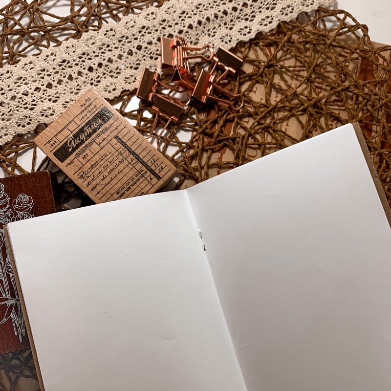 Buku Tulis Polos Cover Coklat Plain Notebook Journal Journaling Diari Vintage-5