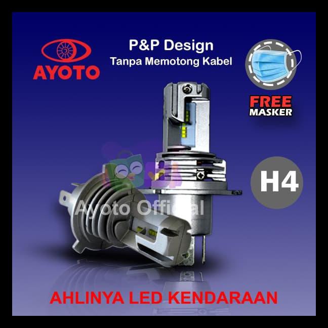 GRATIS  Lampu Mobil LED Ayoto H4 hi/lo