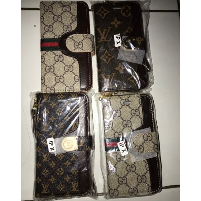 Case Model Dompet Kulit iphone x