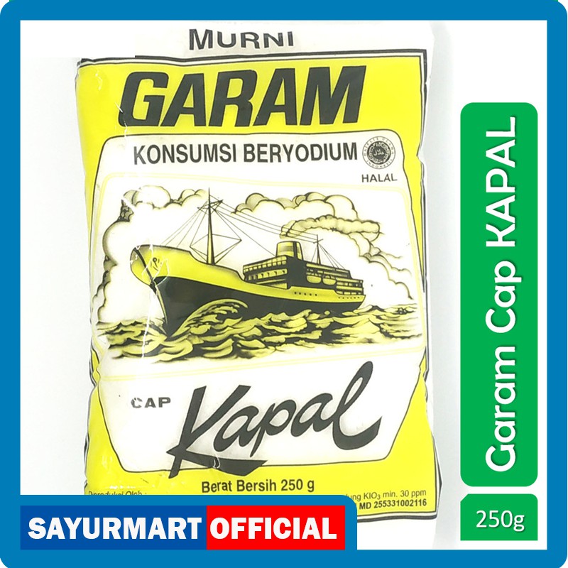 

Garam Beryodium cap Kapal 250gr [1 pack]