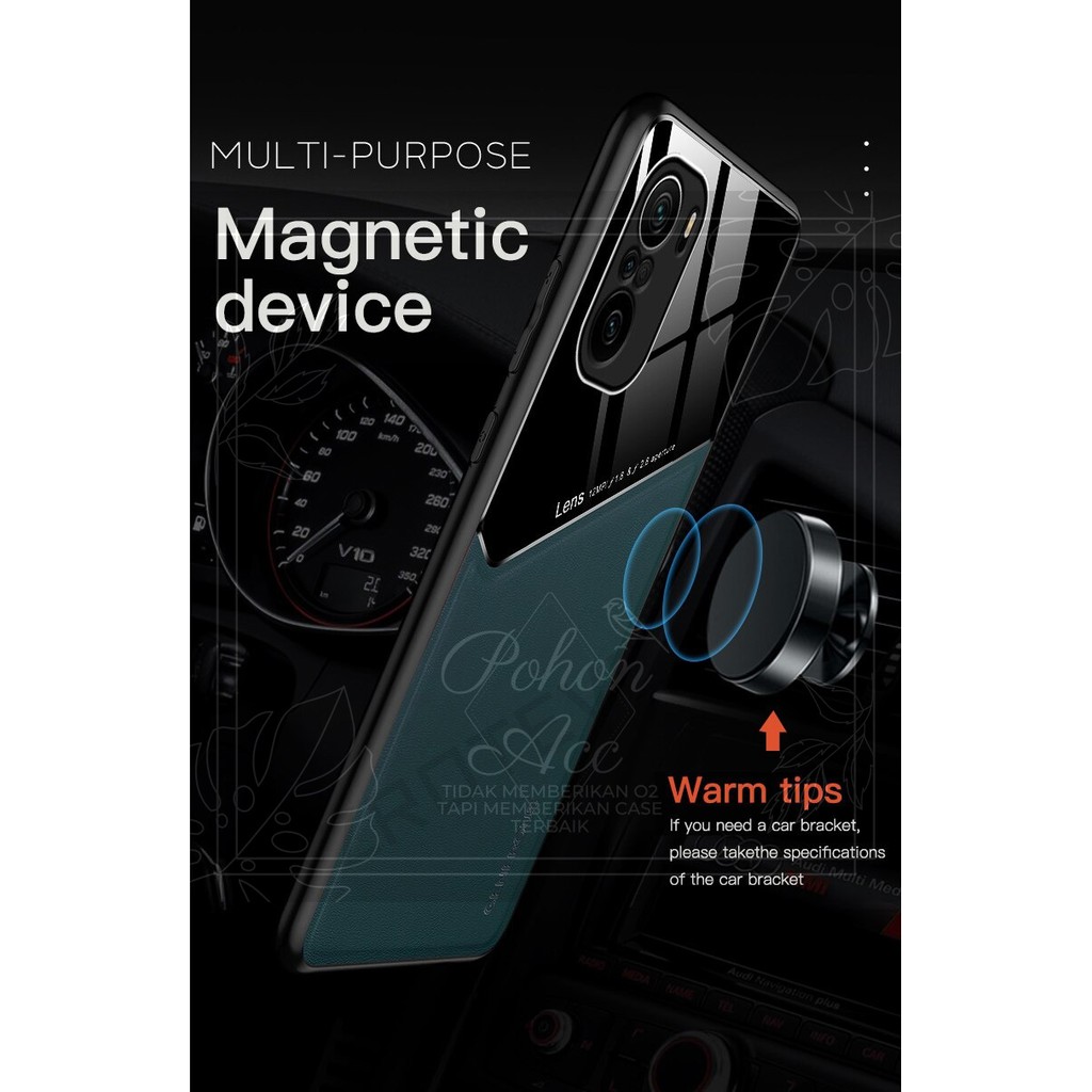 Case Xiaomi Poco F3 Leather Hardcase Magnet Cover Glass Case Poco F3