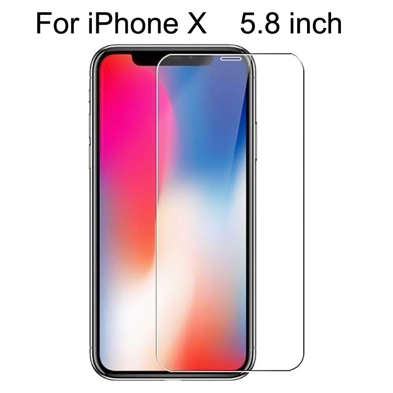 Pelindung Layar Tempered Glass 9H untuk iPhone x / 6 / 7 / 8 Plus / 5 / 5S / SE / X / XR / XS / Max