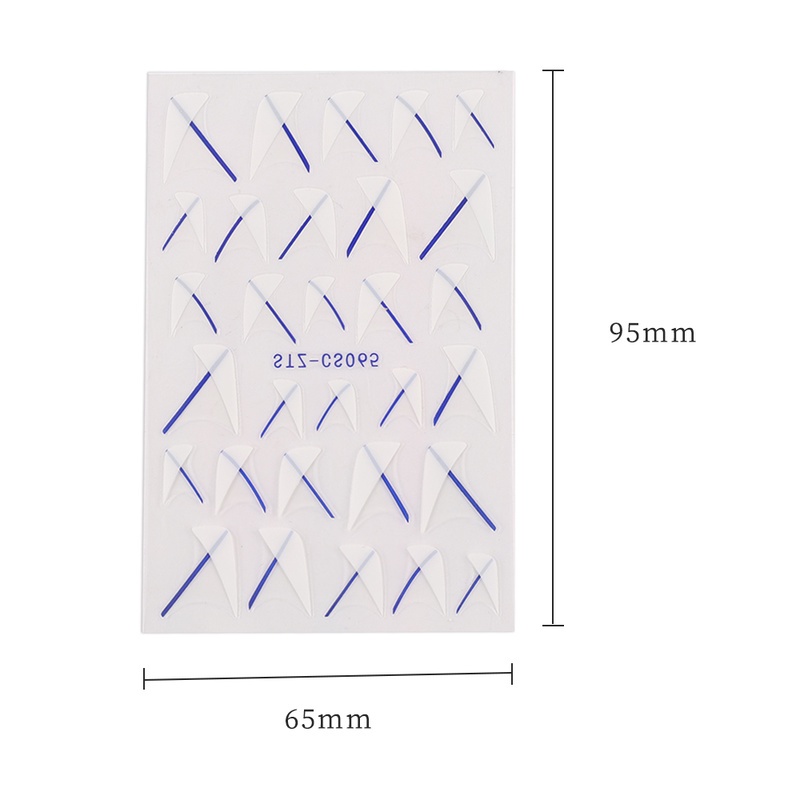 1 Lembar / Pak Stiker Kuku Foil Transfer Air Motif Geometri / Hati Untuk Nail Art / Manicure Diy