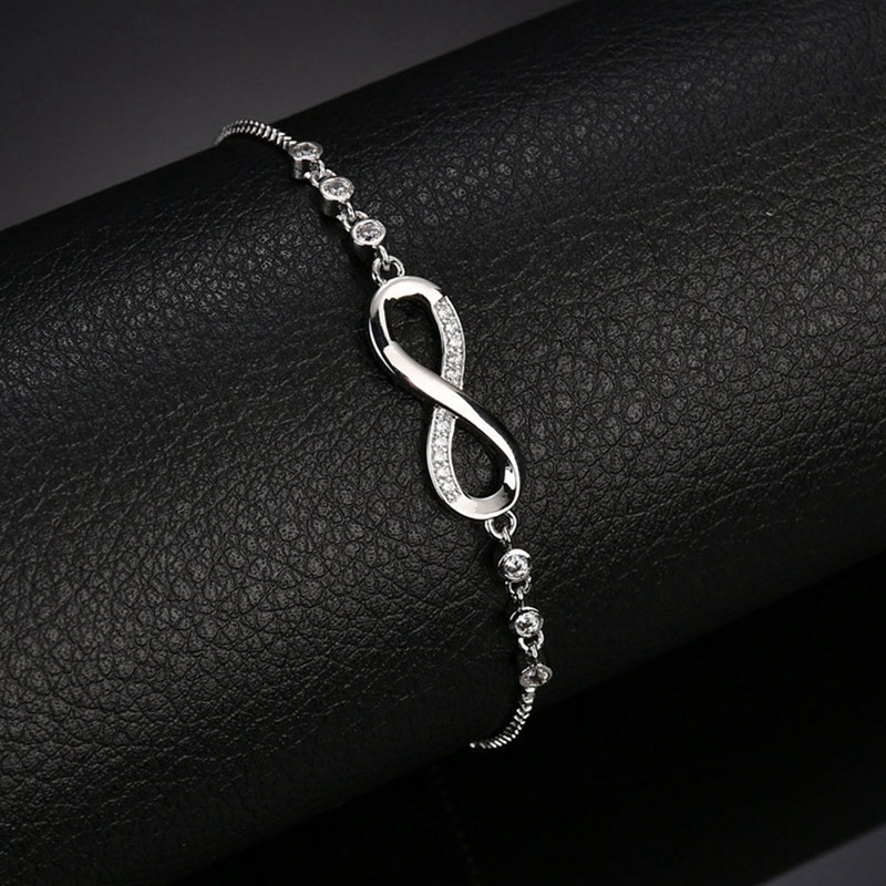 Gelang Infinity Bahan 925 Sterling Silver Untuk Wanita