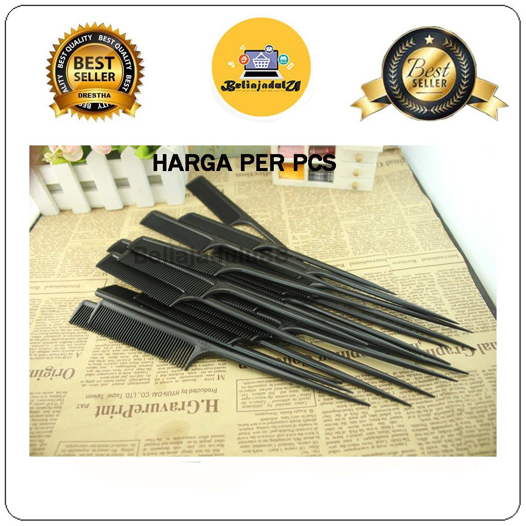 Beliajadulu88 Sisir Plastik Polos Warna Warni Murah Import / Sisir Sanggul / Sisir Sasak