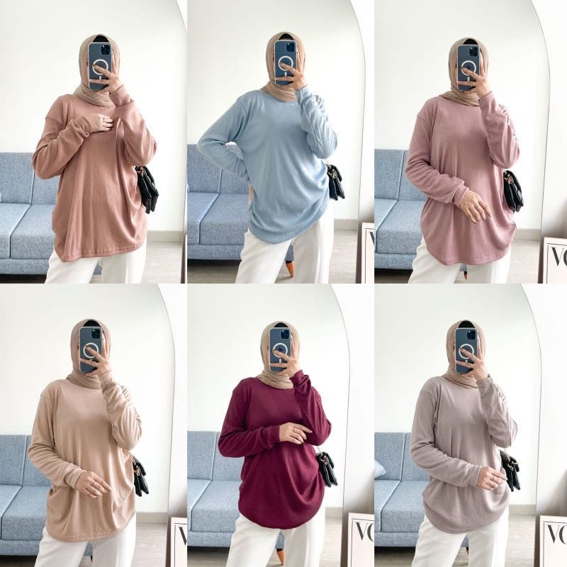 (RPA) KAOS RIB SHIRT KNIT PREMIUM OVERSIZE SUPER JUMBO